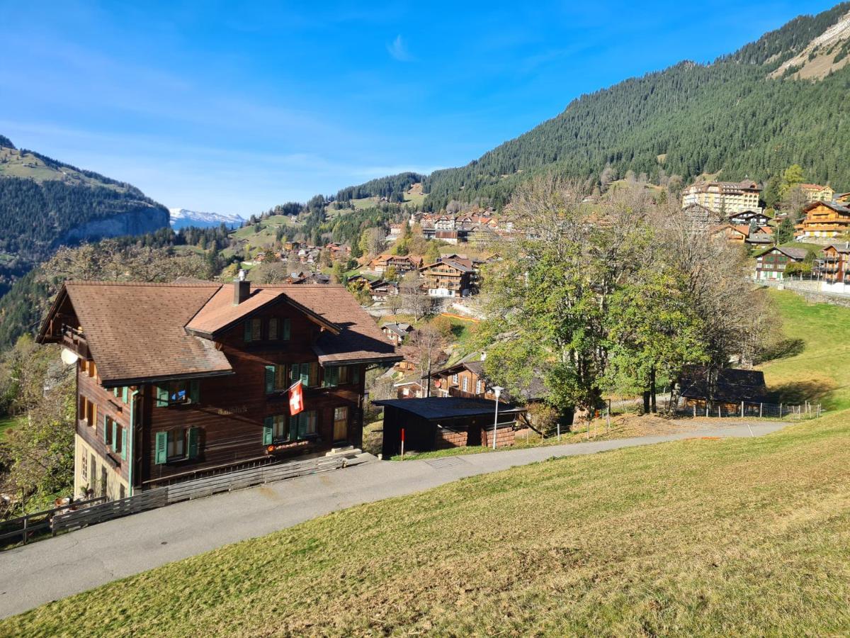 Traditional Chalet In Wengen - Top Floor Lägenhet Exteriör bild