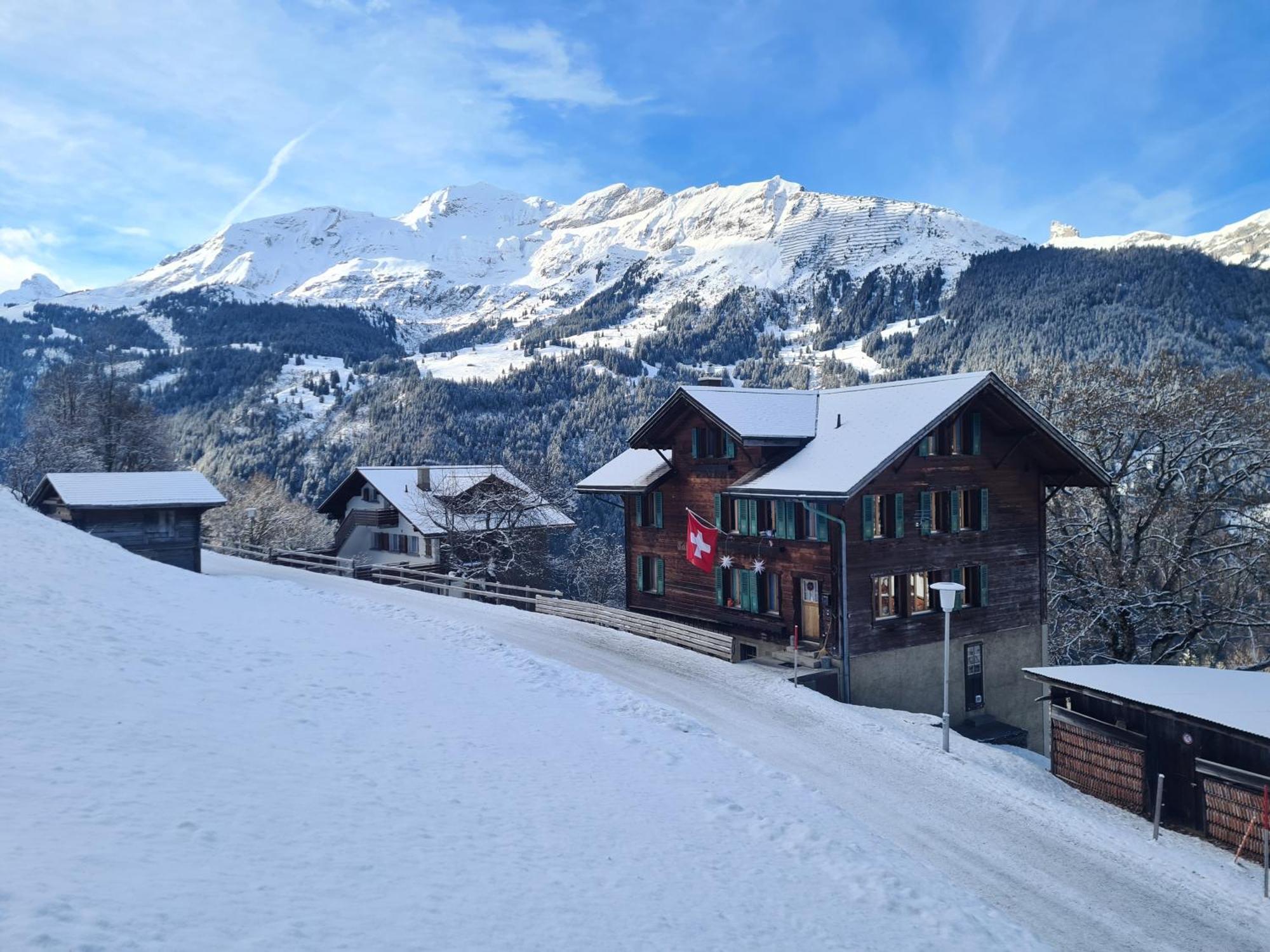 Traditional Chalet In Wengen - Top Floor Lägenhet Exteriör bild